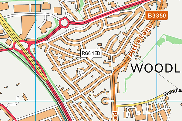 RG6 1ED map - OS VectorMap District (Ordnance Survey)