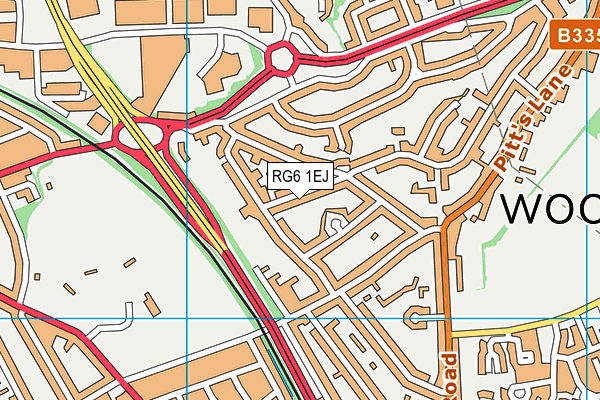 RG6 1EJ map - OS VectorMap District (Ordnance Survey)