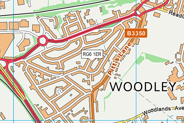 RG6 1ER map - OS VectorMap District (Ordnance Survey)