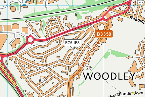 RG6 1ES map - OS VectorMap District (Ordnance Survey)