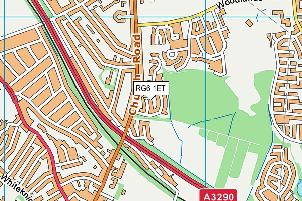 RG6 1ET map - OS VectorMap District (Ordnance Survey)