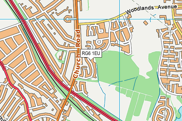 RG6 1EU map - OS VectorMap District (Ordnance Survey)