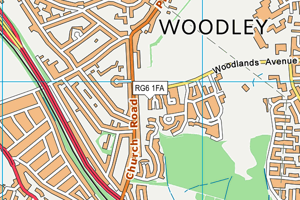 RG6 1FA map - OS VectorMap District (Ordnance Survey)