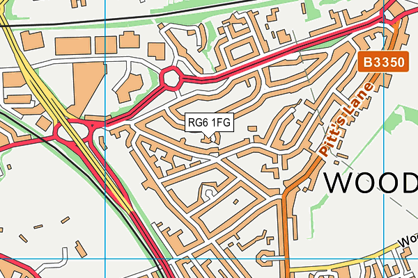 RG6 1FG map - OS VectorMap District (Ordnance Survey)