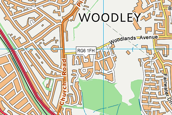 RG6 1FH map - OS VectorMap District (Ordnance Survey)