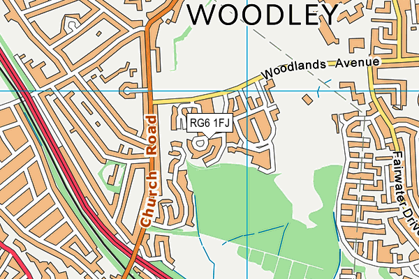 RG6 1FJ map - OS VectorMap District (Ordnance Survey)