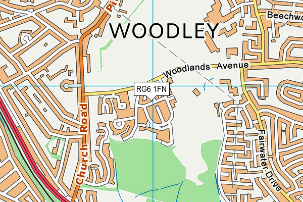 RG6 1FN map - OS VectorMap District (Ordnance Survey)