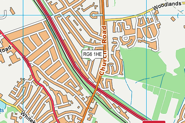 RG6 1HE map - OS VectorMap District (Ordnance Survey)