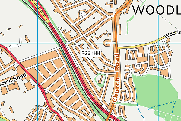 RG6 1HH map - OS VectorMap District (Ordnance Survey)