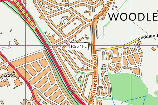 RG6 1HL map - OS VectorMap District (Ordnance Survey)