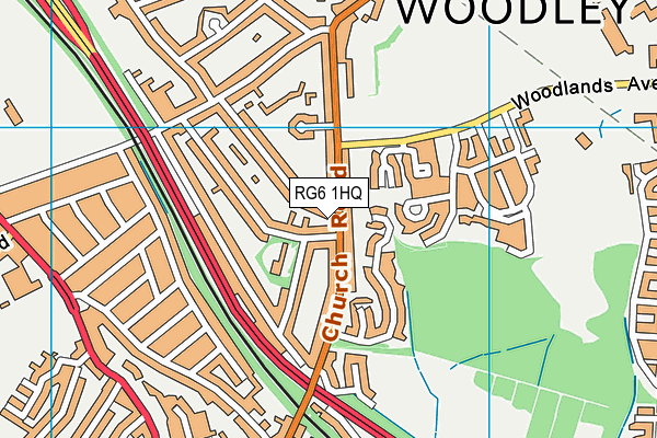 RG6 1HQ map - OS VectorMap District (Ordnance Survey)