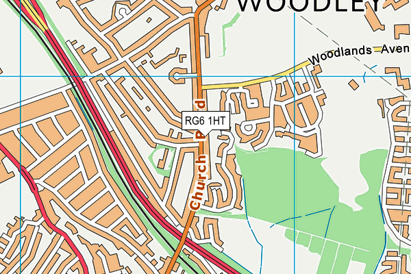 RG6 1HT map - OS VectorMap District (Ordnance Survey)