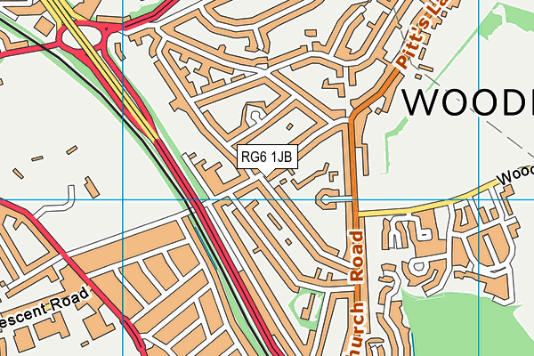 RG6 1JB map - OS VectorMap District (Ordnance Survey)