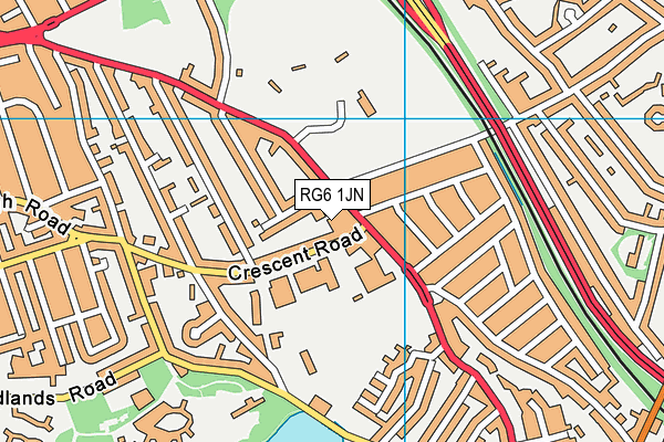 RG6 1JN map - OS VectorMap District (Ordnance Survey)