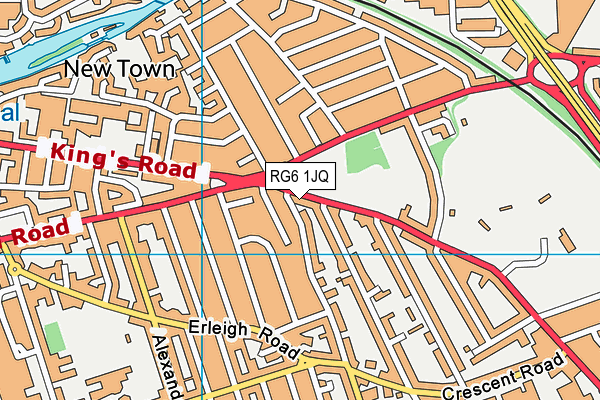 RG6 1JQ map - OS VectorMap District (Ordnance Survey)