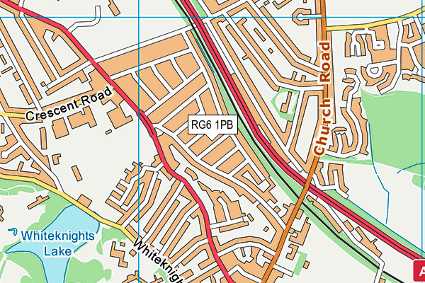 RG6 1PB map - OS VectorMap District (Ordnance Survey)