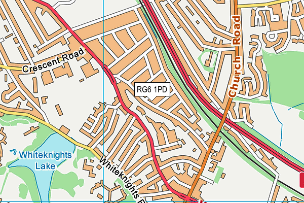 RG6 1PD map - OS VectorMap District (Ordnance Survey)