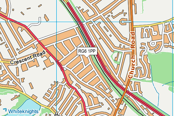 RG6 1PP map - OS VectorMap District (Ordnance Survey)