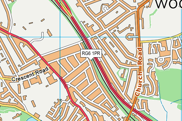 RG6 1PR map - OS VectorMap District (Ordnance Survey)