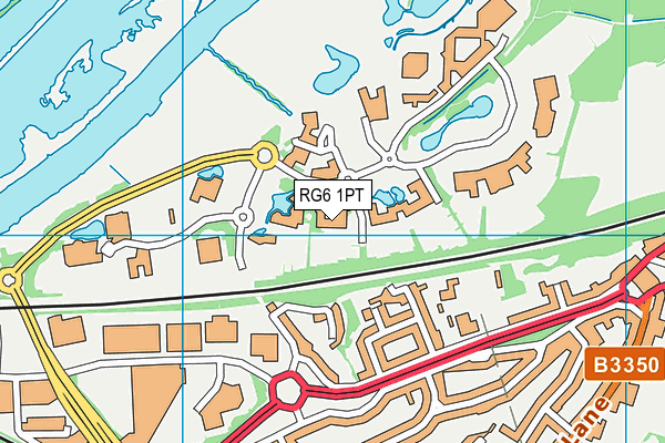 RG6 1PT map - OS VectorMap District (Ordnance Survey)