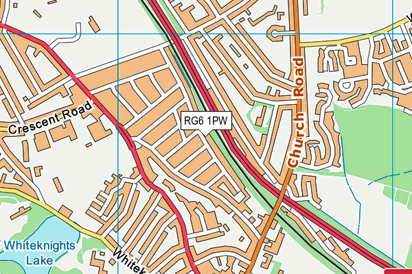 RG6 1PW map - OS VectorMap District (Ordnance Survey)