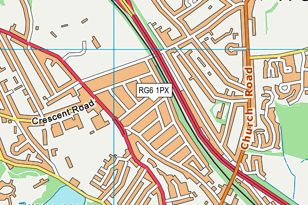 RG6 1PX map - OS VectorMap District (Ordnance Survey)