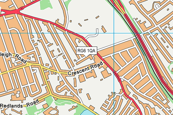 RG6 1QA map - OS VectorMap District (Ordnance Survey)