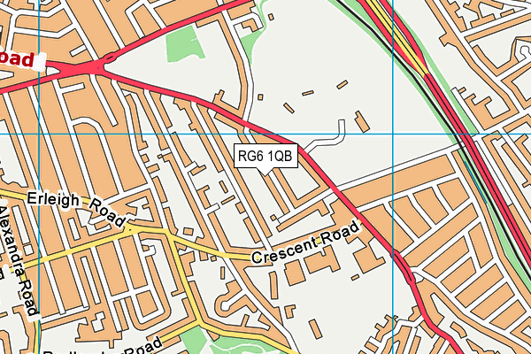 RG6 1QB map - OS VectorMap District (Ordnance Survey)