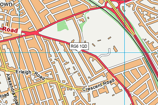 RG6 1QD map - OS VectorMap District (Ordnance Survey)