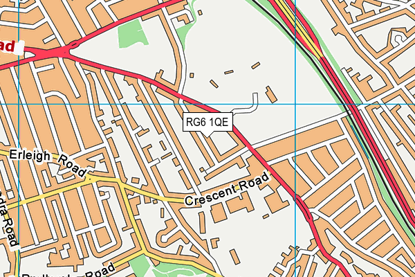 RG6 1QE map - OS VectorMap District (Ordnance Survey)