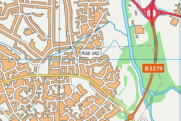 RG6 3AD map - OS VectorMap District (Ordnance Survey)