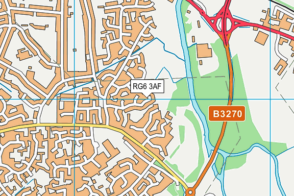 RG6 3AF map - OS VectorMap District (Ordnance Survey)