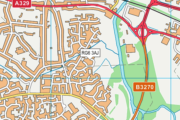 RG6 3AJ map - OS VectorMap District (Ordnance Survey)