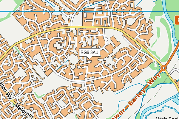 RG6 3AU map - OS VectorMap District (Ordnance Survey)