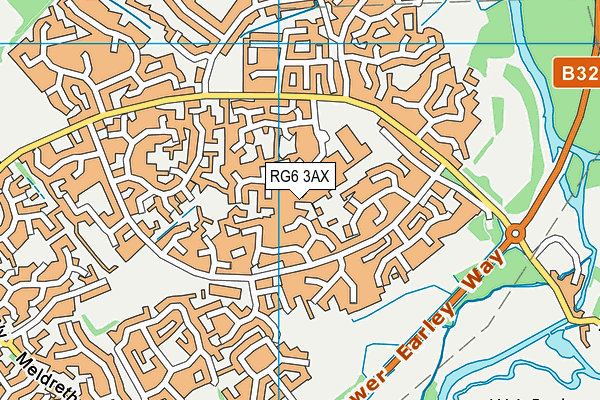 RG6 3AX map - OS VectorMap District (Ordnance Survey)
