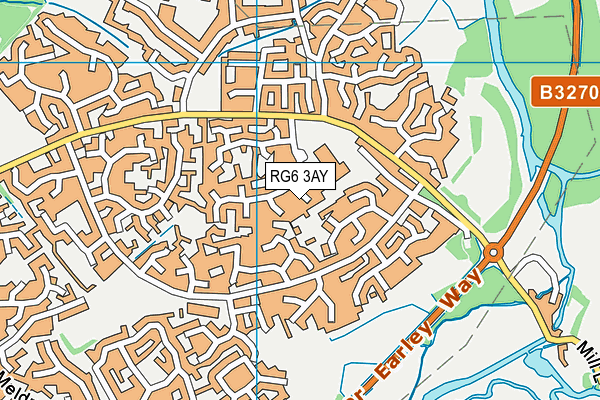 RG6 3AY map - OS VectorMap District (Ordnance Survey)