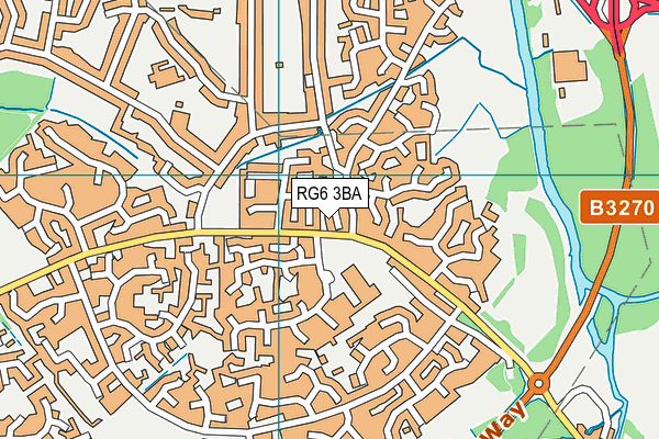 RG6 3BA map - OS VectorMap District (Ordnance Survey)