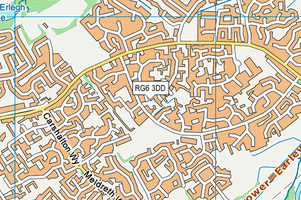 RG6 3DD map - OS VectorMap District (Ordnance Survey)