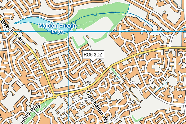RG6 3DZ map - OS VectorMap District (Ordnance Survey)