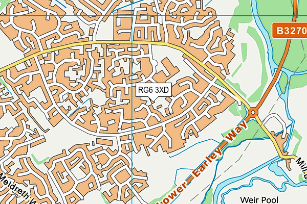 RG6 3XD map - OS VectorMap District (Ordnance Survey)