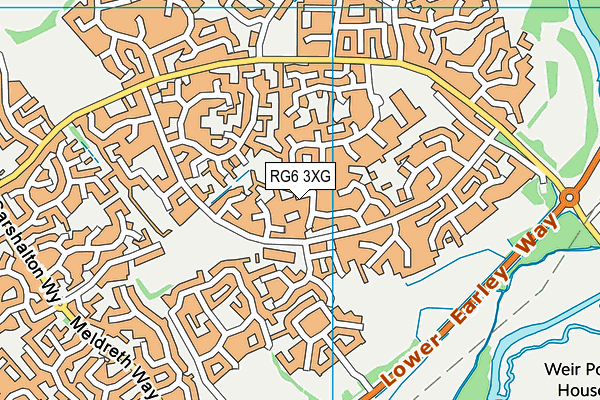 RG6 3XG map - OS VectorMap District (Ordnance Survey)