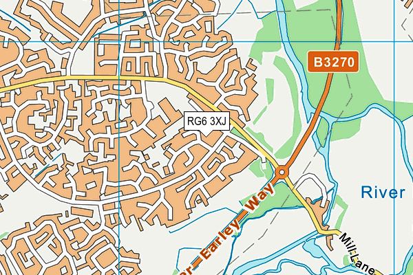 RG6 3XJ map - OS VectorMap District (Ordnance Survey)