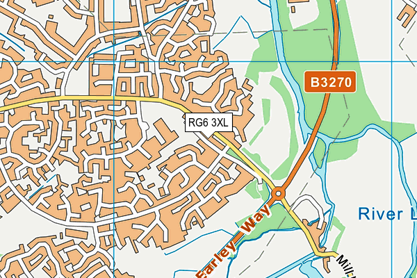 RG6 3XL map - OS VectorMap District (Ordnance Survey)