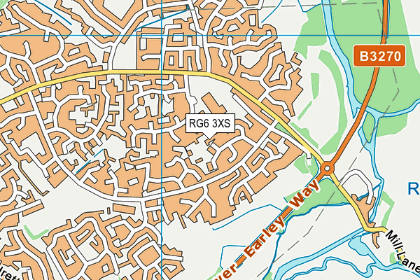 RG6 3XS map - OS VectorMap District (Ordnance Survey)