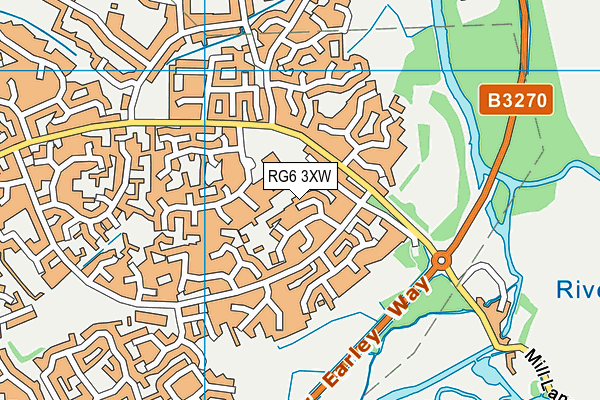 RG6 3XW map - OS VectorMap District (Ordnance Survey)