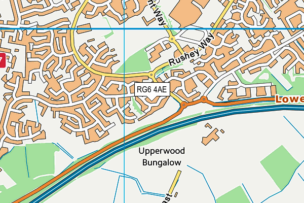 RG6 4AE map - OS VectorMap District (Ordnance Survey)