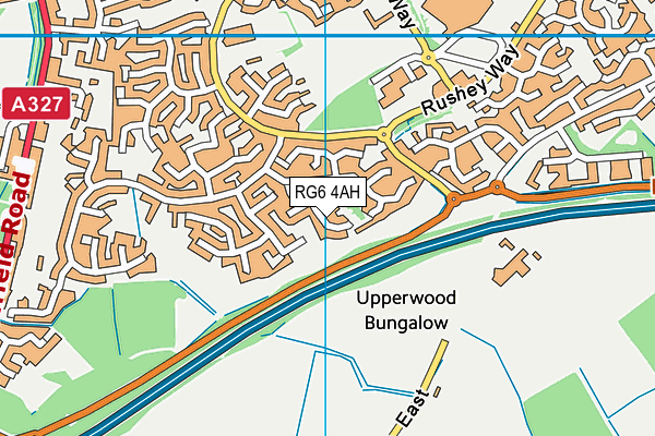 RG6 4AH map - OS VectorMap District (Ordnance Survey)