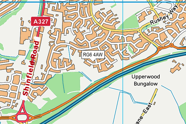 RG6 4AW map - OS VectorMap District (Ordnance Survey)