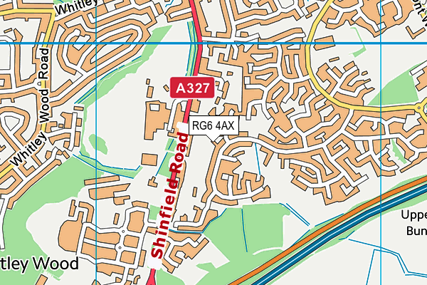 RG6 4AX map - OS VectorMap District (Ordnance Survey)