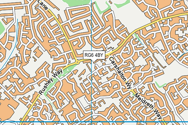 RG6 4BY map - OS VectorMap District (Ordnance Survey)
